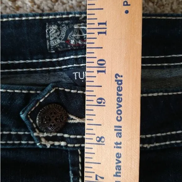Silver Tuesday Jeans Mid Rise Slim Boot Size 36 Tall Stretch