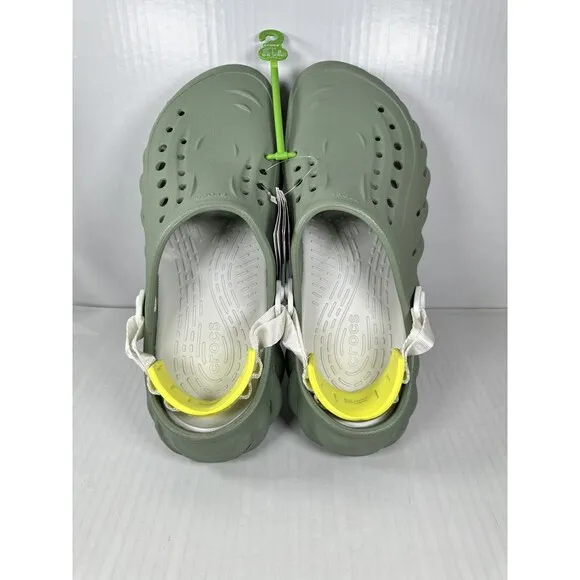 Size 11 Mens CROCS Echo Clog Moss Green Vert Mousse 207937-308 Slip On Shoes NEW