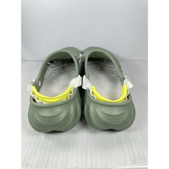 Size 11 Mens CROCS Echo Clog Moss Green Vert Mousse 207937-308 Slip On Shoes NEW