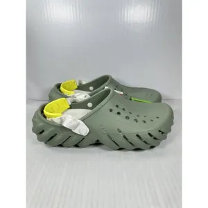Size 11 Mens CROCS Echo Clog Moss Green Vert Mousse 207937-308 Slip On Shoes NEW