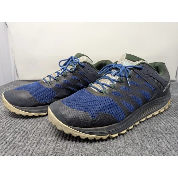 Size 14 Mens - Merrell Nova 2 Shoes Black Blue‎ See America Ltd Edition Hike Run
