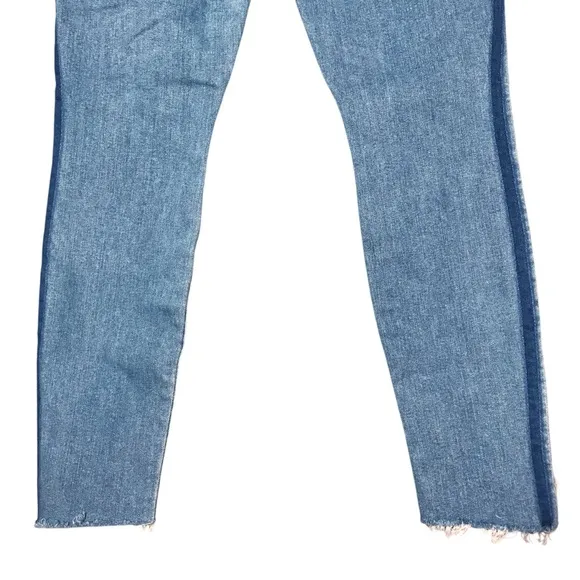 Size 27 Mother Denim Stunner Zip Ankle Fray Light Kitty Racer Jeans Pants