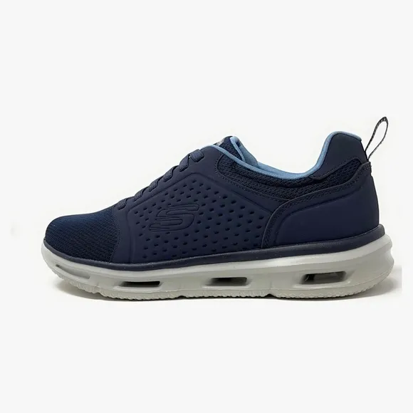 Skechers Glide-Lite Men's Classic Shoes Fit With Memory Foam (Navy, Size 8)