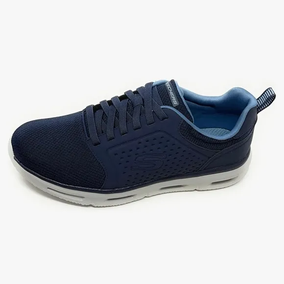 Skechers Glide-Lite Men's Classic Shoes Fit With Memory Foam (Navy, Size 8)