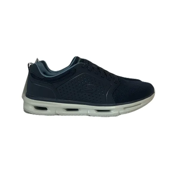 Skechers Glide-Lite Men's Classic Shoes Fit With Memory Foam (Navy, Size 8)