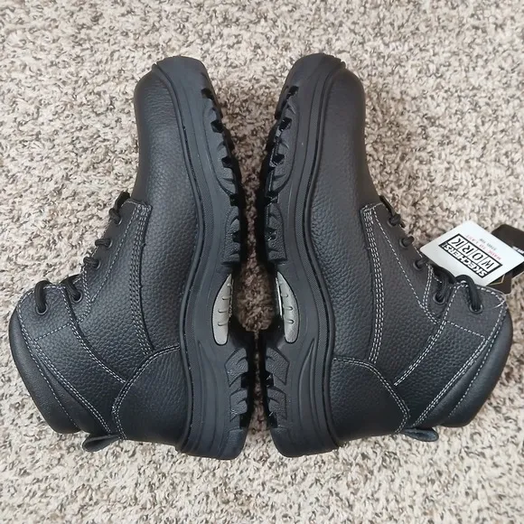 Skechers Mens Burgin- Tarlac Steel Toe Work Boots Size 9 New With Box