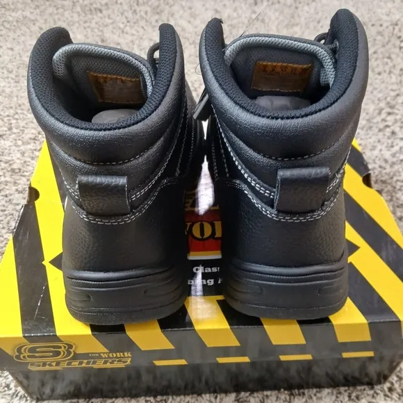 Skechers Mens Burgin- Tarlac Steel Toe Work Boots Size 9 New With Box
