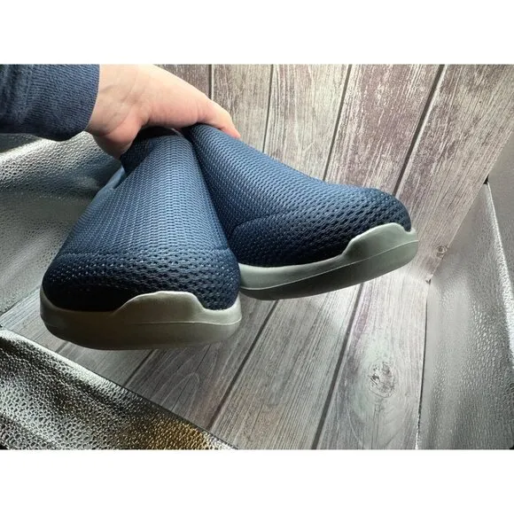 Skechers Men's Navy Blue GO Walk Max Mesh Slip-On Shoes 15WW Wide