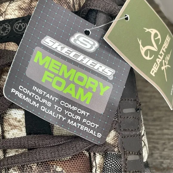 Skechers Men's The Beard Camouflage Memory Foam Shoes Size 14. New in box.