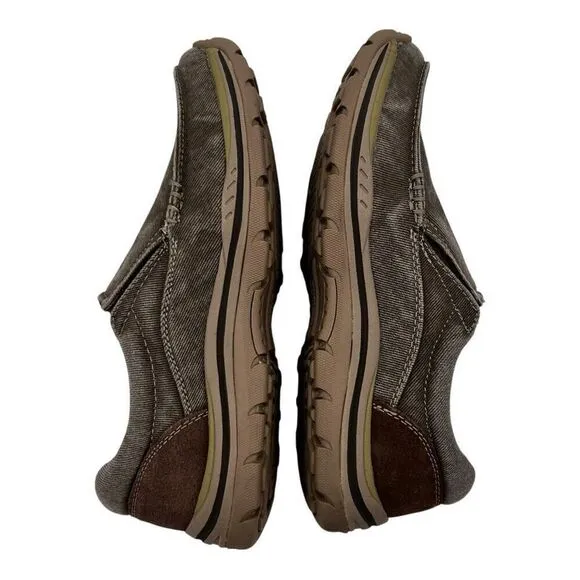Skechers Men's 7.5 Slip-On Relaxed Fit Expected Avillo Casual Shoes Grey Beige