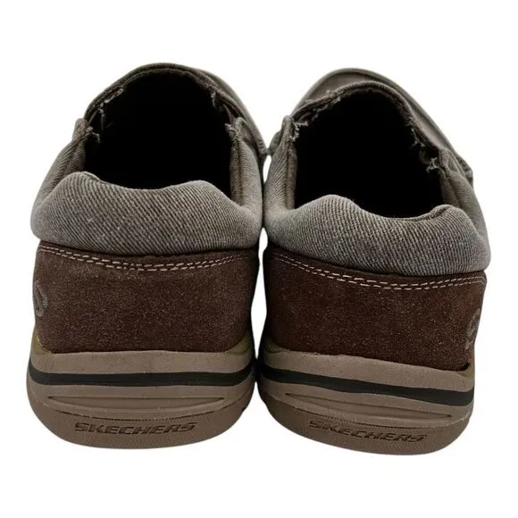 Skechers Men's 7.5 Slip-On Relaxed Fit Expected Avillo Casual Shoes Grey Beige