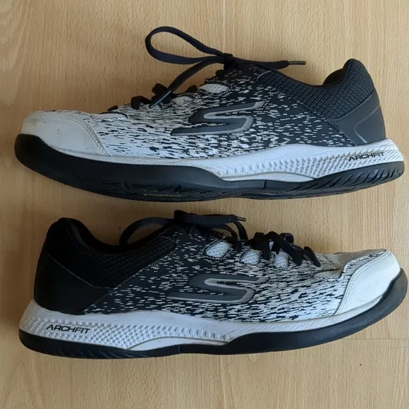Skechers Pickleball Viper Sneakers Men's Size 8 Black White