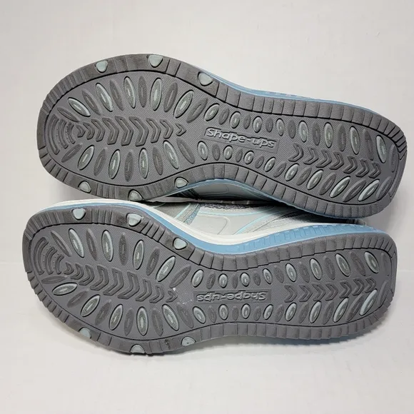 Skechers Shape Ups In Box Women's Size 10 Gray Blue With Workout DVD