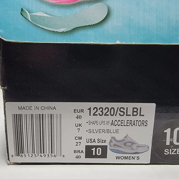 Skechers Shape Ups In Box Women's Size 10 Gray Blue With Workout DVD