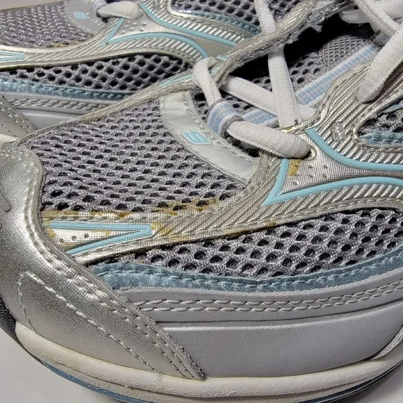 Skechers Shape Ups In Box Women's Size 10 Gray Blue With Workout DVD
