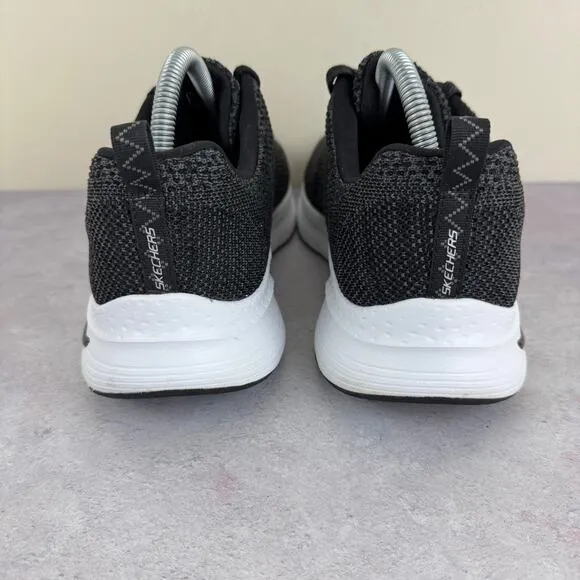 Skechers Shoes Mens Size 8 WW Wide Arch Fit Paradyme Knit Sneakers Black 232041