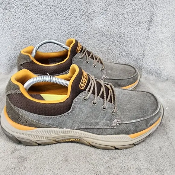 Skechers Shoes Mens Size 9 Extra Wide Brown Slip On Sneakers *GUC*