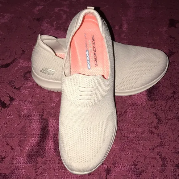 Skechers Ultra Flex Flat Washable Knit Slip-On Shoes - Harmonious