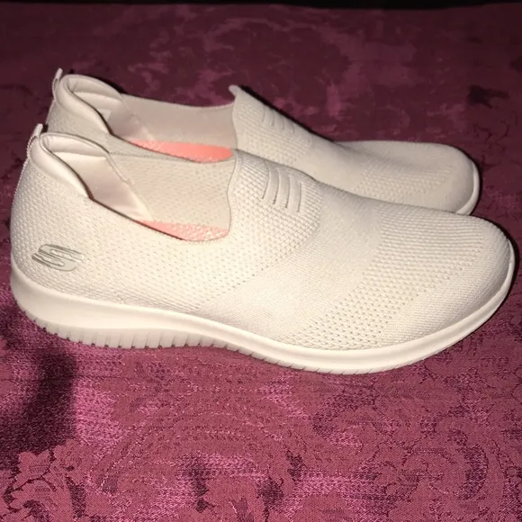 Skechers Ultra Flex Flat Washable Knit Slip-On Shoes - Harmonious