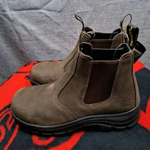 SKECHERS WORK Boots Men Tapter Steel Toe Size 8.5 Brand New
