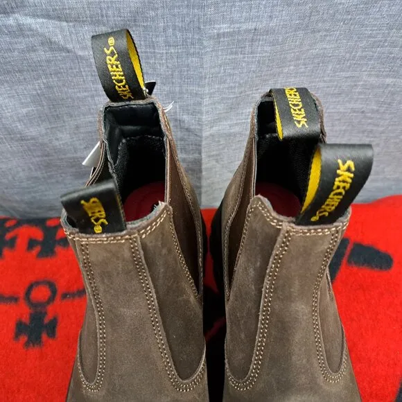SKECHERS WORK Boots Men Tapter Steel Toe Size 8.5 Brand New