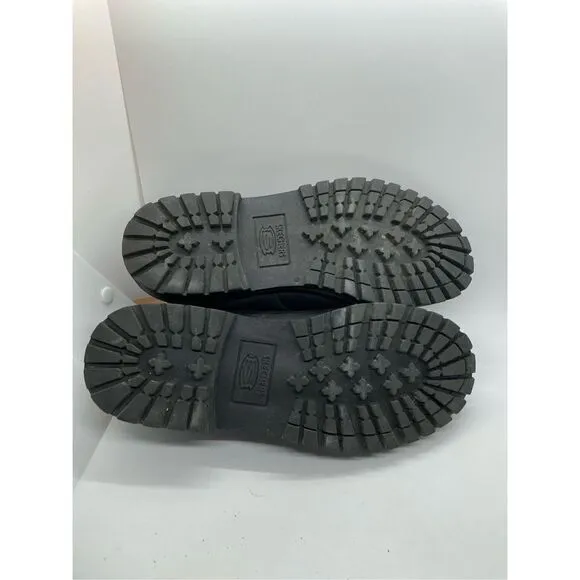 Skechers Mens Tom Cats Lace Up Flat Shoes Black Size 8.5 Work Shoes