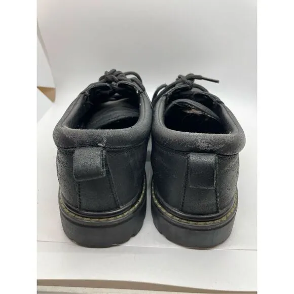 Skechers Mens Tom Cats Lace Up Flat Shoes Black Size 8.5 Work Shoes