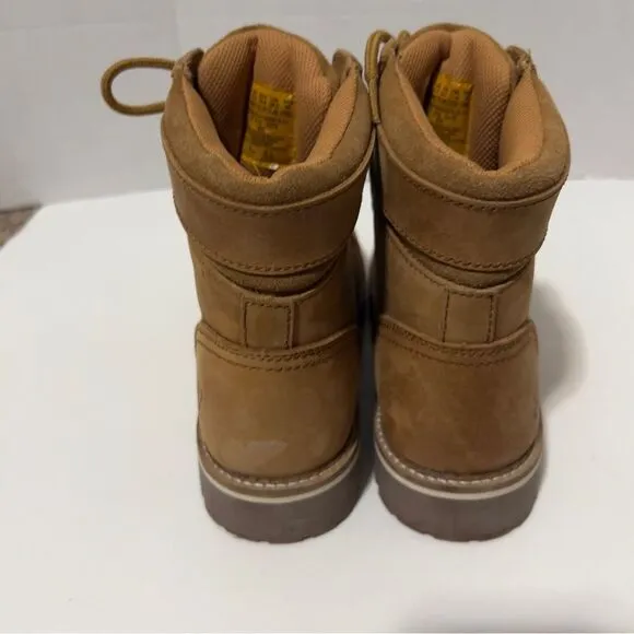 Skechers Womens Brooten Caramel Leather Steel Toe Work  Boots Size 9.5