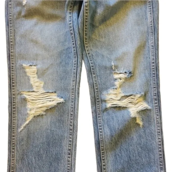 SLVRLAKE VIRGINIA‎ SLIMS HIGH WAISTED  DISTRESSED JEANS