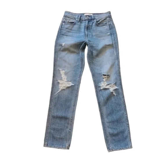 SLVRLAKE VIRGINIA‎ SLIMS HIGH WAISTED  DISTRESSED JEANS