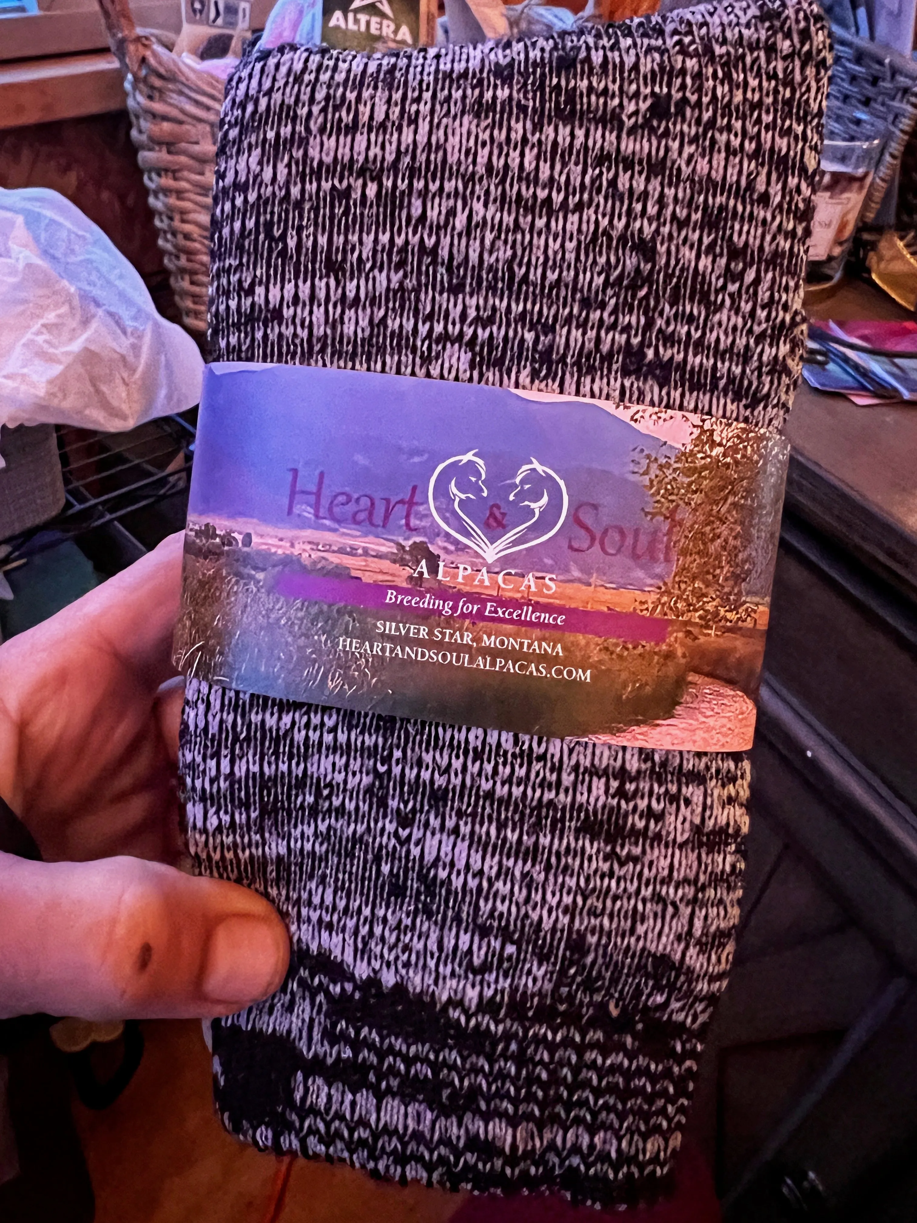 Socks- Alpaca/Merino Wool Blend-Mosaic Colors