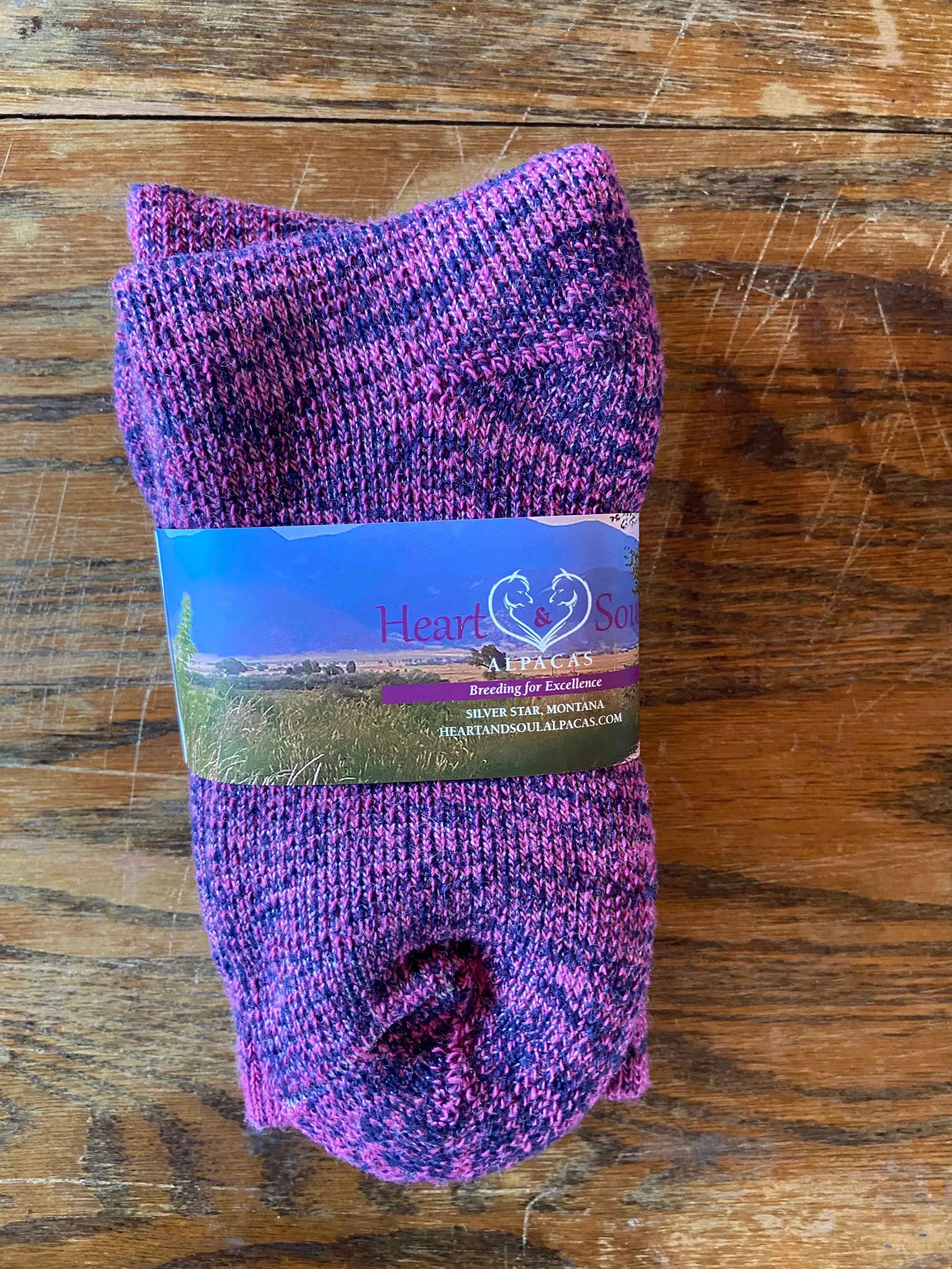 Socks- Alpaca/Merino Wool Blend-Mosaic Colors
