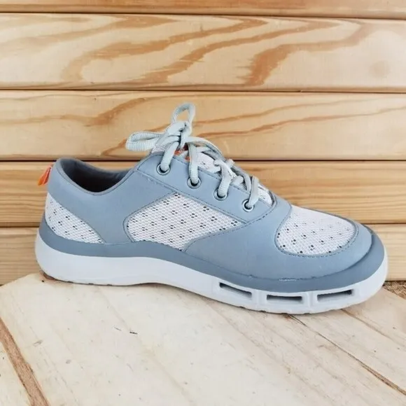 Soft Science Fin 3.0 Fishing Boat Water Shoe Gray Mesh Lightweight Lace-up NEW