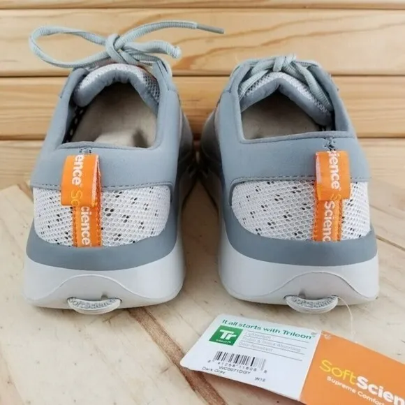 Soft Science Fin 3.0 Fishing Boat Water Shoe Gray Mesh Lightweight Lace-up NEW