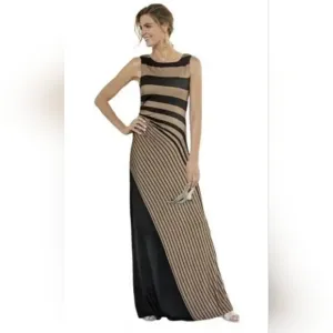Soft Surroundings Here To Infinity Maxi Dress Size Medium NWT Stretch Jersey