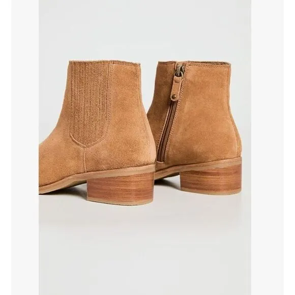 Soludos Delancey Bootie Suede Tan Size 5 New In Box