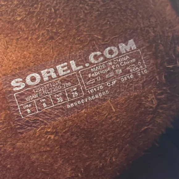 Sorel Addington Lace-Up Leather Boots Chunky Heels