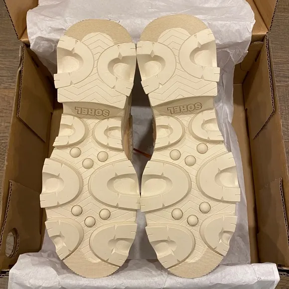Sorel Brex Nova Sand Cozy Lace Booties Ankle Boots Shoes Heels Multi Size NEW