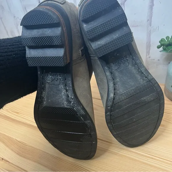 Sorel Cate Block Heel Zip Ankle Boots Sz 10