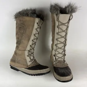 Sorel Cate the Great Winter Boot Women's 9 Brown Grain Leather Lace Up Knee High