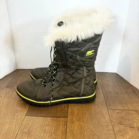 Sorel Cozy CATE Boots Women’s Size 8 Peat Moss Winter Snow Shoes NL-2363-213
