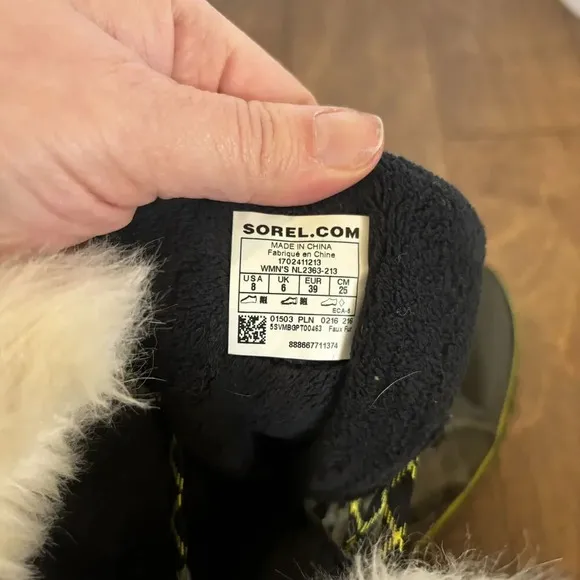 Sorel Cozy CATE Boots Women’s Size 8 Peat Moss Winter Snow Shoes NL-2363-213