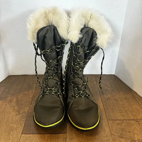 Sorel Cozy CATE Boots Women’s Size 8 Peat Moss Winter Snow Shoes NL-2363-213