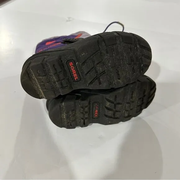 Sorel Flurry Purple‎ &amp; Coral Winter Snow Boots Size 12