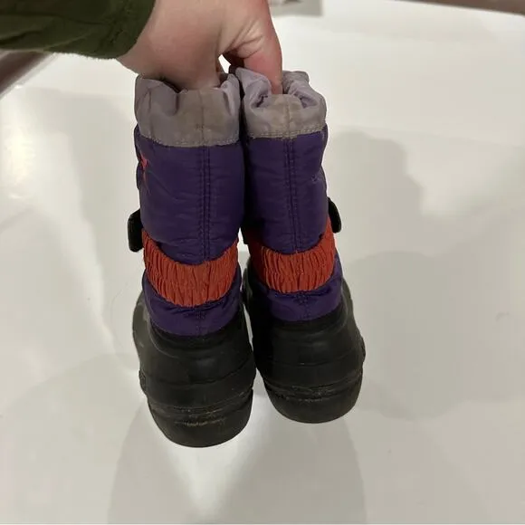 Sorel Flurry Purple‎ &amp; Coral Winter Snow Boots Size 12