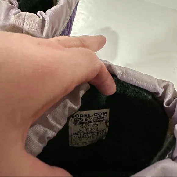 Sorel Flurry Purple‎ &amp; Coral Winter Snow Boots Size 12