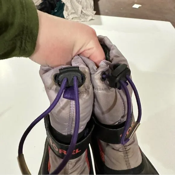 Sorel Flurry Purple‎ &amp; Coral Winter Snow Boots Size 12