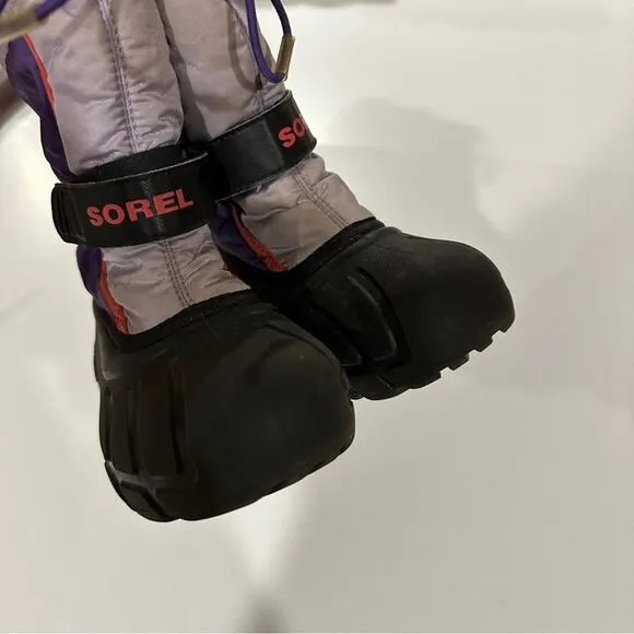 Sorel Flurry Purple‎ &amp; Coral Winter Snow Boots Size 12