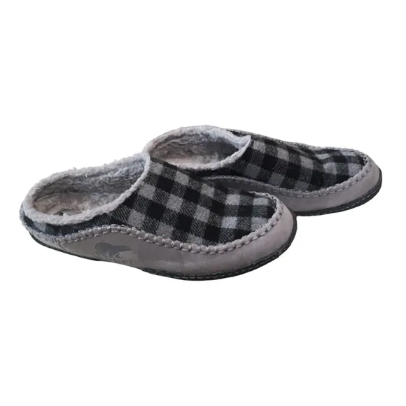 Sorel Grey Black Loafers Flat Slippers Shoes 10