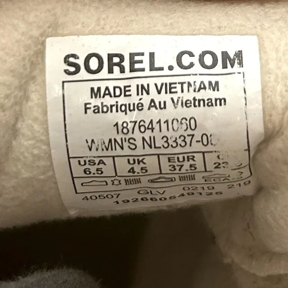 Sorel Harlow Lace Cozy Boots Size 6.5 Grey